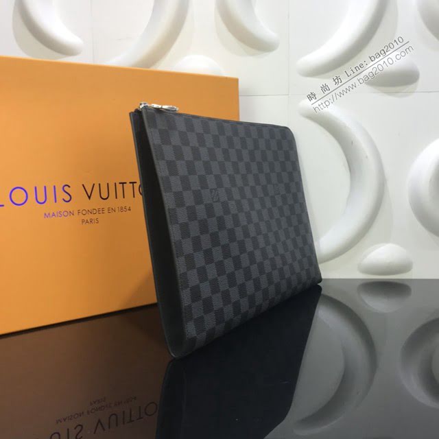LV包包 LV新款手包 N64437 路易威登Pochette Jour大號手袋 LV棋盤格收納包  ydh3622